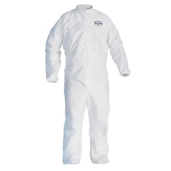 Imágen de Kimberly-Clark A45 Blanco Grande Laminado de película microporosa Overoles desechables para trabajo y uso general (Imagen principal del producto)