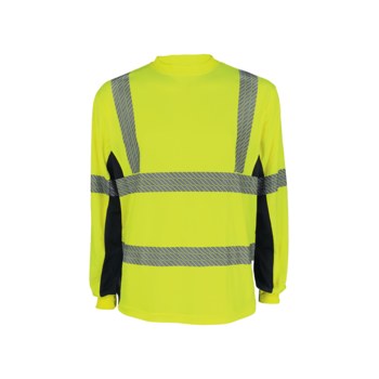 Global Glove FrogWear GLO-225LS Camisa reflectante de alta visibilidad GLO-225LS/LG - tamaño Grande - Lima - ANSI clase 3 (con mangas) - glo-225ls lg