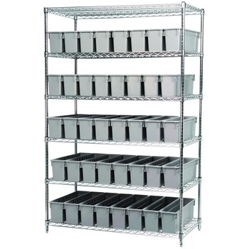 Imagen de Akro-mils AWS244830420 Vantage 2000 lb Ajustable Gris Cromo Acero Abierto Ajustable Sistema de estantería fijo (Imagen principal del producto)