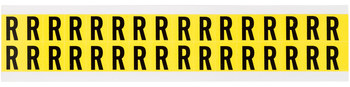 Imágen de Brady 34 Series Negro sobre amarillo Interior Paño de vinilo 34 Series Carta 3420-R Etiqueta en forma de letra (Imagen principal del producto)