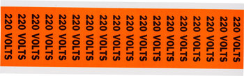 Imágen de Brady Negro sobre naranja Rectángulo Paño de vinilo 44307 Marcador de conductos/voltaje (Imagen principal del producto)