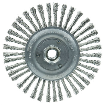 Weiler Roughneck 08786 Cepillo de rueda - Anudado - Circular trenzado Acero inoxidable cerda
