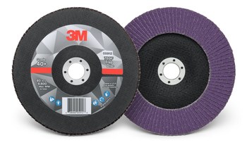 3M 769F Tipo 29 Recubierto Óxido de aluminio cerámico Disco de Aletas - Diámetro 7 pulg. - Agujero Central 7/8 pulg. - 05912