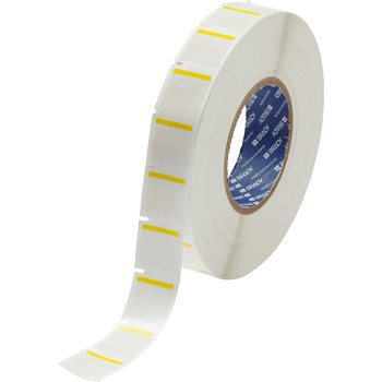 Brady THT-179-494-YL Etiquetas imprimibles de transferencia térmica - 1 pulg. x 1 pulg. - Poliéster - Blanco/amarillo - B-494