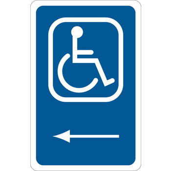 Imágen de Brady B-959 Aluminio Rectángulo Azul Señal de acceso al edificio y aparcamiento deshabilitado 91352 (Imagen principal del producto)