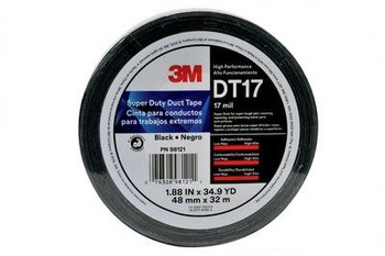 3M DT17 Negro Cinta para ductos - 1.88 pulg. Anchura x 35 yd Longitud - 17 mil Espesor - 17229