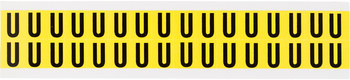 Imágen de Brady 34 Series Negro sobre amarillo Interior Paño de vinilo 34 Series Carta 3420-U Etiqueta en forma de letra (Imagen principal del producto)