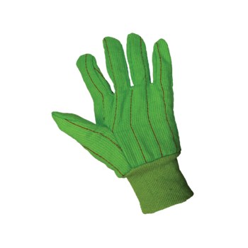 Global Glove Verde Universal Algodón Guantes de trabajo - Pulgar recto - 816679-01769