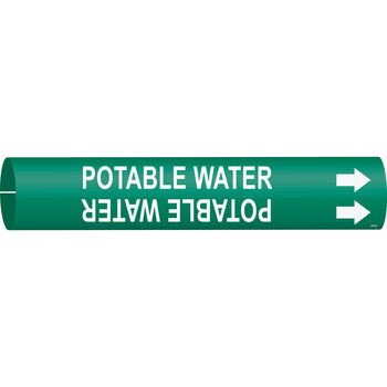 Imágen de Brady Bradysnap-On Blanco sobre verde Plástico 4111-C Marcador de tubería a presión (Imagen principal del producto)