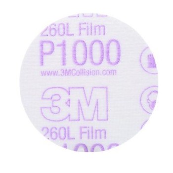 3M Hookit Recubierto Óxido de aluminio Blanco Disco de velcro - Óxido de aluminio - 3 pulg. - P1000 - Súper fino - 00909