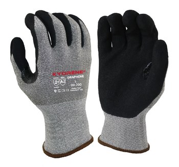 Armor Guys Kyorene 00-200 Gray/Black Large Cut-Resistant Gloves - ANSI A2 Cut Resistance - Nitrile Foam Palm & Fingers Coating - 00-200-LG