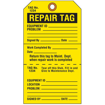 Imágen de Brady Negro sobre amarillo Sección de corte Cartulina 103666 Etiqueta de mantenimiento (Imagen principal del producto)