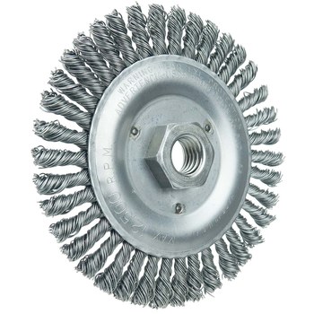 Weiler Vortec Pro 36295 Cepillo de rueda - Anudado - Circular trenzado Acero cerda