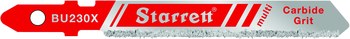 Starrett Grano de carburo Hoja de sierra de calar para cortar madera - 5/16 pulg. de ancho - longitud de 2 pulg. - espesor de.040 pulg - BU230X