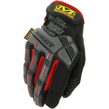 Mechanix Wear M-Pact Negro/Rojo Mediano Guantes de trabajo - 781513-61940