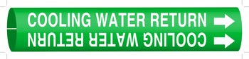 Imágen de Brady Blanco sobre verde Plástico 4043-F Marcador de tubería con correa (Imagen principal del producto)