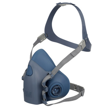 3M 7500 Series 7503 Blue Large Silicone Half Mask Facepiece Respirator