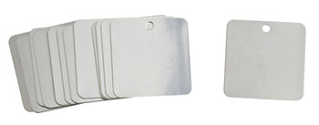 Imágen de Brady Plateado Cuadrado Acero inoxidable 44403 Etiqueta en blanco para válvula (Imagen principal del producto)