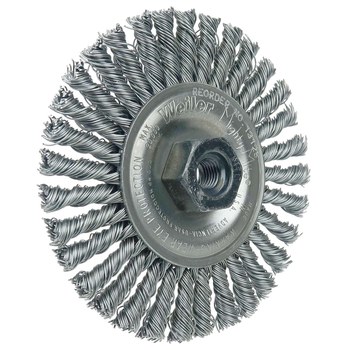Weiler Roughneck Max 13125 Cepillo de rueda - Anudado - Circular trenzado Acero cerda