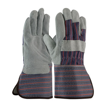 Imágen de PIP 84-7632 Negro/Azul/Gris/Rojo Pequeño Cuero Dividir Cuero vacuno Cuero Guantes de trabajo (Imagen principal del producto)