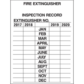 Imágen de Brady Negro sobre plateado Escribible Aluminio Extintor de incendios 103632 Etiqueta de extintor de incendios (Imagen principal del producto)