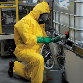 Ansell KleenGuard Overoles resistentes a productos químicos A70 09815 - tamaño 2XG - Polietileno/polipropileno - Amarillo