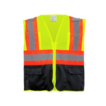 Global Glove FrogWear GLO-0036 Chaleco de alta visibilidad GLO-0036-L - tamaño Grande - Poliéster - Amarillo/verde reflectante - ANSI clase 2 - 02533
