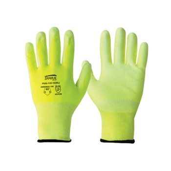 Global Glove Samurai PUG-118 Lima de alta vis. Grande HDPE Guante resistente a cortes - pug-118 lg