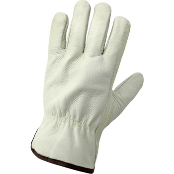 Global Glove B3200 Tostado Mediano Cuero Grano Cuero vacuno Cuero Guante para conductor - Pulgar montado - 3200b md