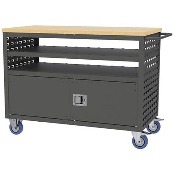 Imagen de Akro-mils MA4824CLD2 800 lb Carbón Revestido en polvo Acero Madera dura 16 ga Carro de estante con persianas (Imagen principal del producto)