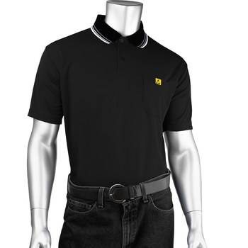 Imágen de PIP Uniform Technology - BP801SC-BK-L Camisa Polo ESD (Imagen principal del producto)