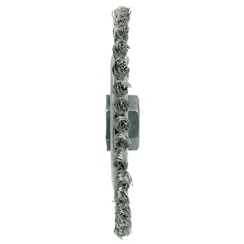 Weiler Vortec Pro 36296 Cepillo de rueda - Anudado - Circular trenzado Acero inoxidable cerda