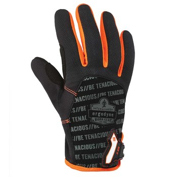 Ergodyne ProFlex 812 Negro/Naranja Grande Poliéster Sintético Poliéster Guantes de trabajo - 720476-17174