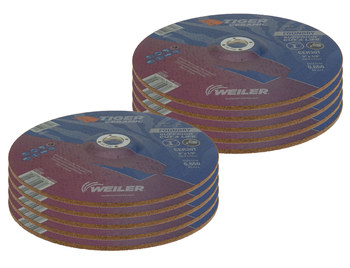 Weiler Tiger Ceramic Rueda de desbaste con centro hundido 68390 - 9 pulg. - Cerámico - 30 - T