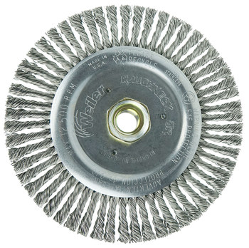 Weiler Roughneck 09500 Cepillo de rueda - Anudado - Circular trenzado Acero inoxidable cerda
