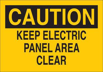 Imágen de Brady B-120 Poliéster reforzado con fibra de vidrio Rectángulo Amarillo Inglés Cartel de seguridad eléctrica 69315 (Imagen principal del producto)