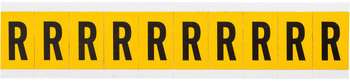 Imágen de Brady 15 Series Negro sobre amarillo Interior/exterior Vinilo 15 Series Carta 1530-R Etiqueta en forma de letra (Imagen principal del producto)