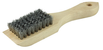 Weiler Aluminio Cepillo de alambre de mano - 1.65 pulg. ancho x 6.8 pulg. longitud - Diámetro de la cerda 0.008 pulg. - 95151