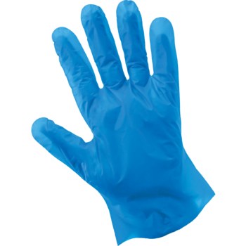 Global Glove Azul Pequeño TPE Guantes desechables - Grado Industrial - acabado Liso - Longitud 10 pulg. - 8100336-29352