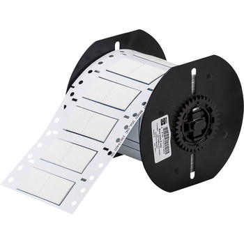 Brady PermaSleeve B33-500-2-342-2 Funda de impresora troquelada - 1 pulg. x 0.851 pulg. - Blanco - B-342