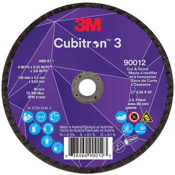 Imágen de 3M Cubitron 3 Disco de corte y rectificado 90012 (Imagen principal del producto)