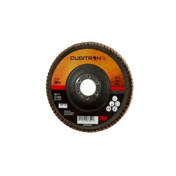 3M Cubitron II Tipo 27 - Óxido de aluminio cerámico - 5 pulg. - 80 - Mediano - 86720