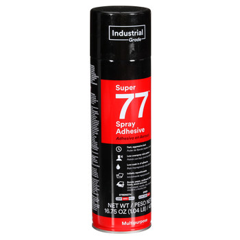 3M Super 77 Multipurpose Spray Adhesive Clear Aerosol 24 fl oz Aerosol Can - 21210 - 16.75 oz Net Weight