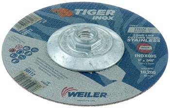 Weiler Tiger inox Rueda de corte 58113 - Tipo 27 - rueda de centro hundido - 6 pulg. - 60 - S