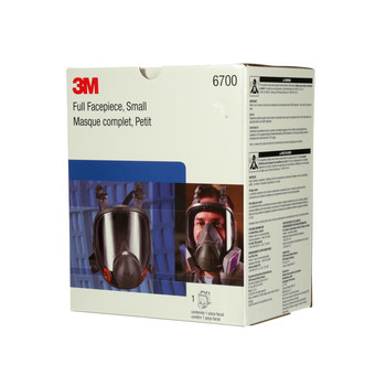 3M 6000 Series 6700 Gray Small Silicone/Thermoplastic Elastomer Full Mask Facepiece Respirator