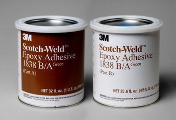 3M Scotch-Weld 1838 Verde Adhesivo epoxi - Base y acelerador (B/A) - 1 qt Kit - 20152