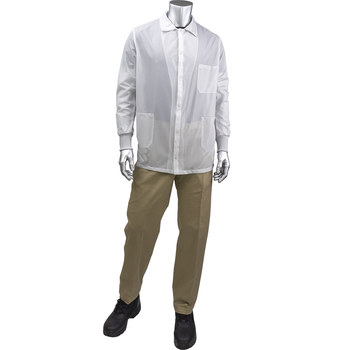 Imágen de PIP Uniform Technology StatStar - BR49AC-44WH-L Bata de laboratorio ESD (Imagen principal del producto)