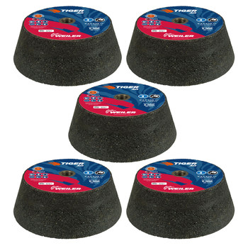 Muelas de vaso portátiles 68360 - 6 pulg. - Óxido de aluminio - 16 - Q
