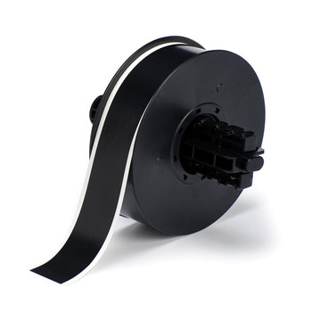 Brady B30C-1125-569-BK Rollo de etiquetas para impresora - 1.125 pulg. x 100 pies - Poliéster - Negro - B-569
