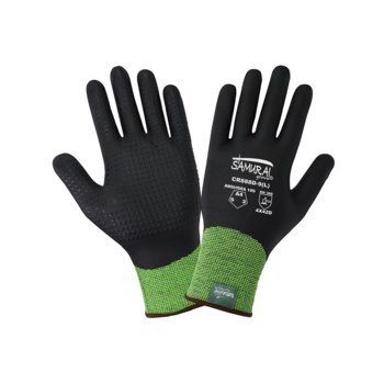 Global Glove Samurai Glove Amarillo de alta vis./Verde Grande Tuffalene Platino UHMWPE Tuffalene Platino UHMWPE Guantes resistentes a cortes - Pulgar reforzado - cr888d lg